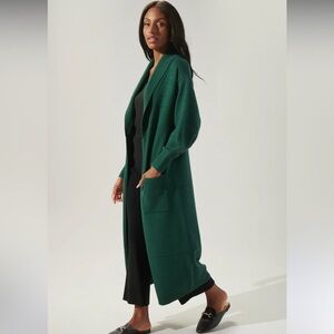 Sugarlips Deep Green Long Cardigan